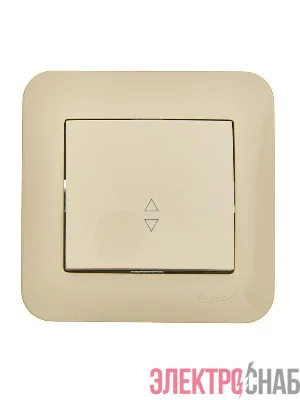 Переключатель проходной 1-кл. 1п СП ASTI 10А IP20 в сборе крем. LEZARD 7081-0303-105