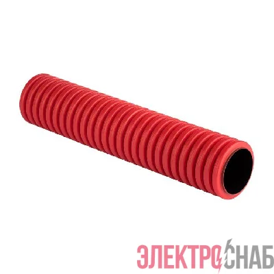 Труба гофрированная двустенная ПНД жесткая d110мм SN12 красн. (уп.6м) PROxima EKF tr2st-110-6m