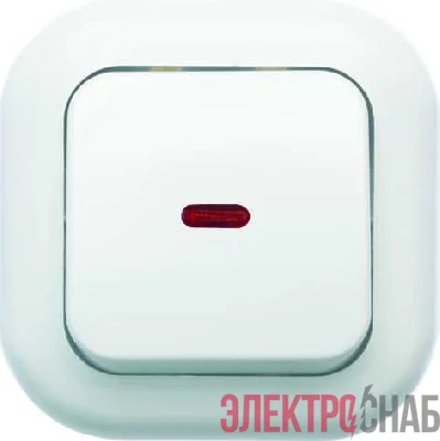 Выключатель 1-кл. СП Валентина 6А IP20 С16-068 с индикацией бел. Кунцево 7645
