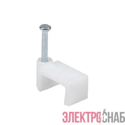 Скоба крепежная квадратная плоская 10мм (уп.50шт) EKF plcn-ss-10