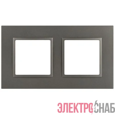 Рамка 2-м Elegance 14-5012-16 Classic для розеток и выключателей титан Эра Б0065825