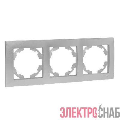 Рамка 3-м Валенсия сталь EKF EWM-G-303-30