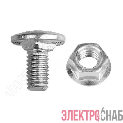 Комплект соединительный (винт М6х10 DIN 603 + гайка М6 DIN 6923) (уп.100шт) Промрукав PR08.2408