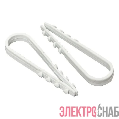 Дюбель-хомут d11-18мм для круглого кабеля бел. (уп.100шт) PROxima EKF plc-ncc-11x18w