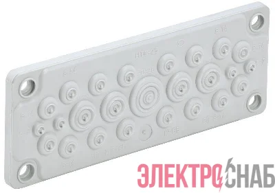 Ввод кабельный мембранный 25 отверстий d5-26мм IP65 сер. TITAN IEK TI-00D-MC-025-65