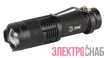Фонарь UB-602 универсальный "Компакт" 3Вт 1хAA алюм. изменяемый фокус прищепка блист. ЭРА Б0027826