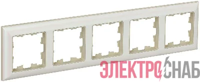 Рамка 5-м BRITE РУ-5-Бр беж./жемчуж. IEK BR-M52-12-1-K10