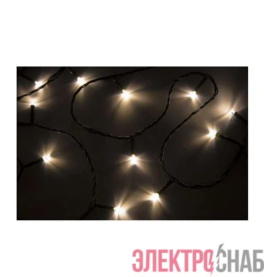 Гирлянда "ТВИНКЛ ЛАЙТ LED" (с контроллером 8 режимов) 10м 80LED 7Вт 220В IP20 тепл. бел. NEON-NIGHT 303-046
