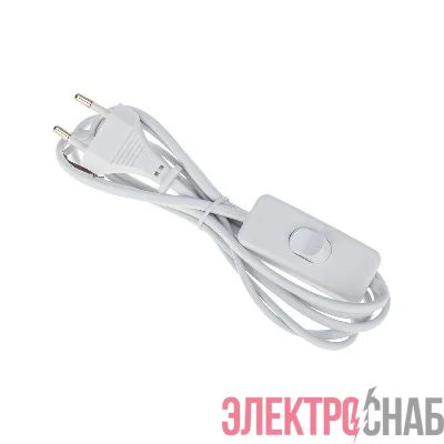 Шнур сетевой 1.8м с выключателем ШВВП 2х0.75 бел. Rexant 11-1133
