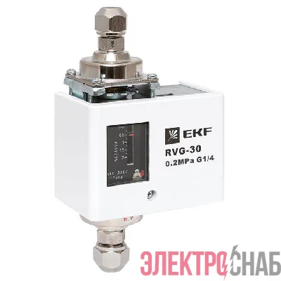 Реле перепада давления RVG-30-0.2-4 (0.2 МПа) EKF RVG-30-0.2-4
