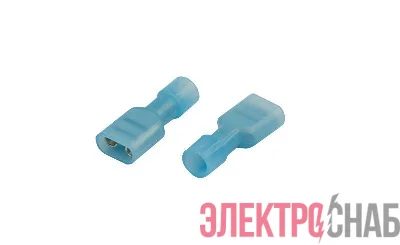 Клемма плоская полностью изолир. (КППИн гн - 6.6мм) нейлон 1.5-2.5кв.мм (FDFN 2-250) Blue REXANT 08-0633