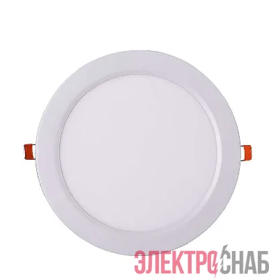 Светильник светодиодный PPL-R WH 15Вт 6500К IP40 d190мм ДВО встраив. ультратонкий кругл. JazzWay 5008601A