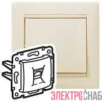 Розетка телефонная 1-м СП Valena RJ11 механизм сл. кость (DIY-упак.) IEK 695622