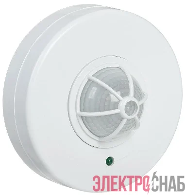Детектор движения ДД 024 1100Вт угол. обз. 120-360град. 6м IP33 бел. IEK LDD11-024-1100-001