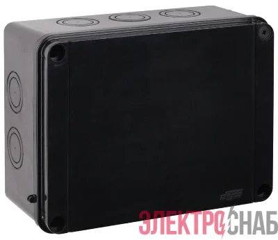 Коробка Тусо распаячная для ОП 300х220х120мм без гермовводов УХЛ1 IP67 черн. Ruvinil 67068Ч