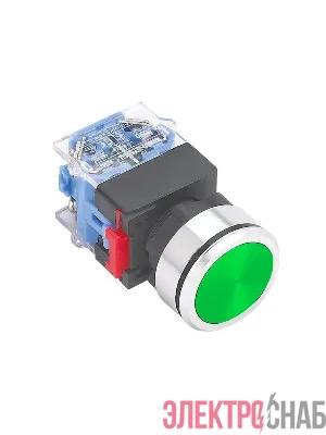 Выключатель кнопочный ВК30-10/G/P 1НО цилиндр d30мм IP65 зел. Электротехник ET859208