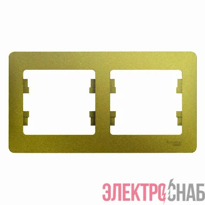 Рамка 2-м Glossa горизонт. фисташк. SchE GSL001002
