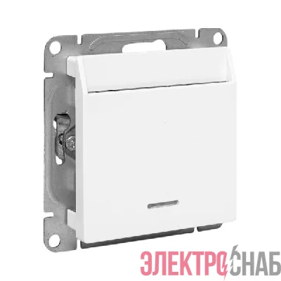 Выключатель карточный Эпика с подсветкой механизм бел. EKF UP1-SWW-card