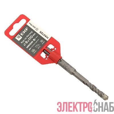 Бур по бетону SDS-plus 8х110мм 2 резца 4S спираль Master EKF db-8-110-2x4