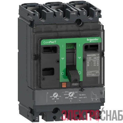 Выключатель автоматический NSX160B 25кА AC 3П3Т 160А TMD SchE C16B3TM160