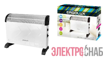 Тепловентилятор ELX-СH01-C01 220-240В 750/1250/2000Вт бел. Ergolux 14544