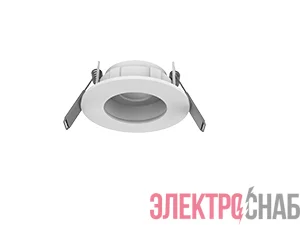 Рамка для модульного светильника Hottel 04 круглая с круглым большим отверстием встраив. 65х22 (м. о. 52мм) поворотная бел. VARTON V4-R0-00.0103.HT0-0001