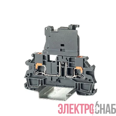 Клемма для предохранителя зажим push-in 2 точки подключения 4кв.мм сер. DKC IPR-4-HESI