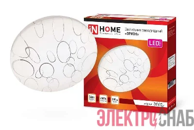 Светильник светодиодный DECO ОРИОН 36Вт 6500К 3240лм 230В 380х55мм IN HOME 4690612025087