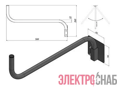 Кронштейн поворотный 0.5м Севастополь-1 Rexant 34-0597