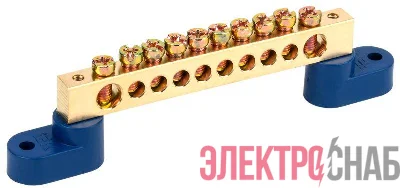 Шина нулевая ШНИ-8х12-10-У2-С на двух угловых изоляторах IEK YNN10-812-10C2-K07