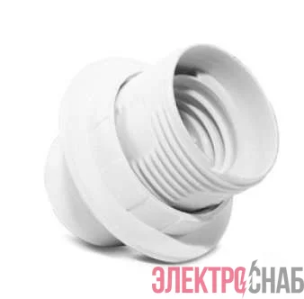 Патрон электрич. E27 с приж. кольцом пластик 4А 250В с этикеткой UNIVersal 5560711