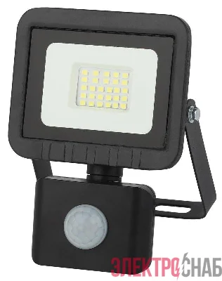 Прожектор уличный LPR-041-2-65K-020 LED 20Вт 6500К 1600лм датчик движ. регулир. 100х130х45 (50/1200) Эра Б0043585