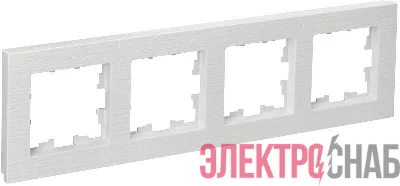 Рамка 4-м BRITE РУ-4-Бр бел. рифленый IEK BR-M42-51-K01