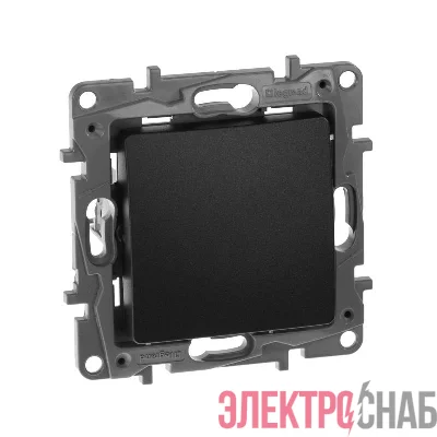 Переключатель 1-кл. СП Etika 10А IP20 250В 10AX авт. зажимы механизм антрацит IEK 672605