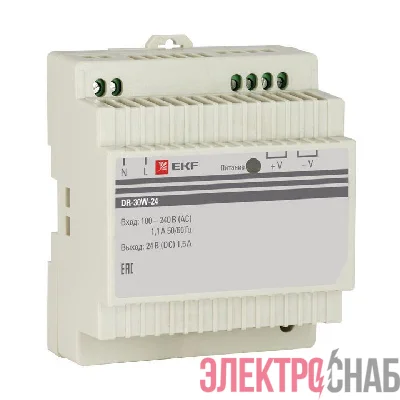 Блок питания 24В DR-30W-24 EKF dr-30w-24
