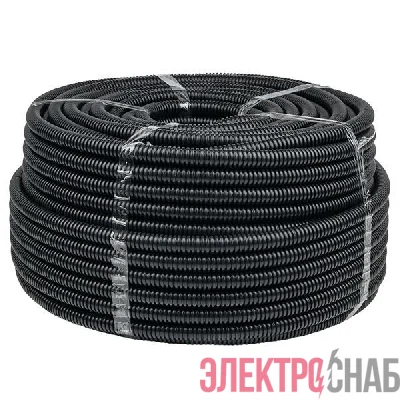 Труба гофрированная FRHF d50мм с протяжкой черн. (уп.20м) Plast PROxima EKF FRHF-50