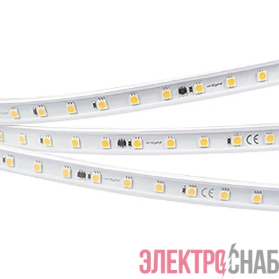 Лента светодиодная ARL-PV-B54-15.5mm 230V Warm 3000К 8Вт/м IP65 5060 герметичная (уп.10м) Arlight 029402(2)