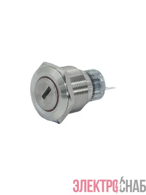 Переключатель GQ22-L-11Y/21/S IP40 1НО+1НЗ на 2 положения с фиксацией замок с ключом I-II d22мм метал. Электротехник ET259214