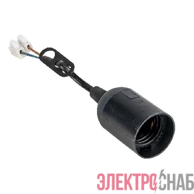 Патрон Е27 подвесной с клеммной колодкой пластик черн. PROxima EKF LHP-E27-b