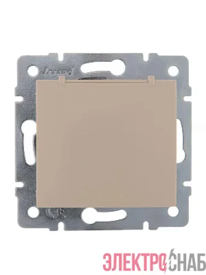 Розетка 1-м СП Karina с заземл. с крышкой термопласт механизм крем. LEZARD 707-0388-123B