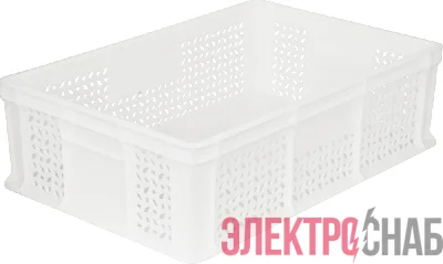 Ящик 600х400х180 мм перфорированный без ручек натуральный морозостойкий 706.01.02 м 706.01.02 м