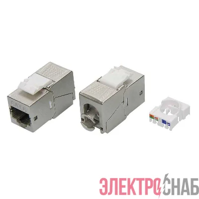 Модуль Keystone RJ45 CAT6 экранир. 180град. (форм-фактор S19) серебр. DKC RNK6F90TL