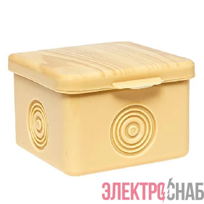 Коробка распаячная КМР-030-037 пылевлагозащ. 65х65х50 без мембранных вводов свет. дерево EKF plc-kmr-030-037-s