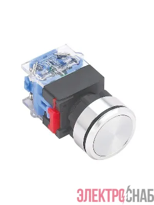 Выключатель кнопочный ВК30-M11P/P 1НО+1НЗ цилиндр d30мм IP65 метал. Электротехник ET859211