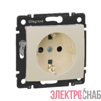 Розетка 1-м СП Valena 16А IP21 230/250В 2P+E с заземл. защ. шторки на винтах механизм сл. кость IEK 774321