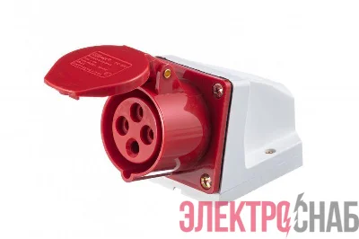 Розетка стационарная ОП 114 РС-102 16А 3P+PE 380В IP44 DEKraft 26029DEK