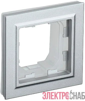 Рамка 1-м IP44 BRITE РУ-1-БрА-44 алюм. IEK BR-M12-44-K47