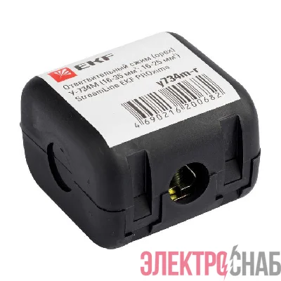 Сжим ответвительный У-734М (16-35/16-25кв.мм) (орех) StreamLine розн. стикер EKF y734m-r