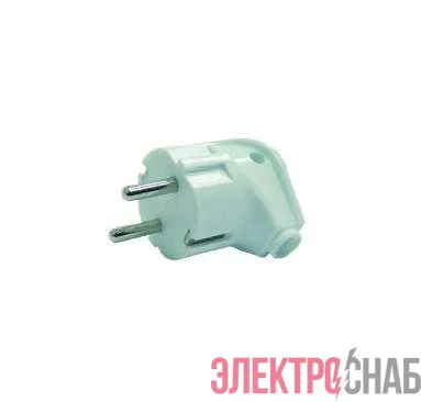 Вилка электрич. с заземл. угл. бел. Makel 10027