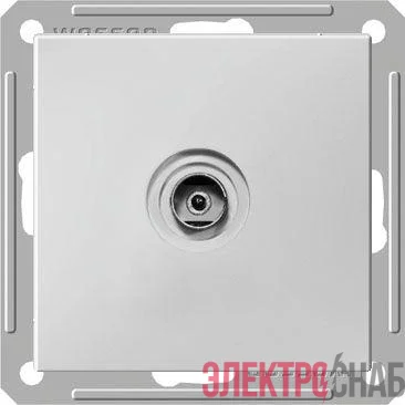 Розетка телевизионная TV СП W59 16А коннектор механизм матов. хром SE RTS-151-5-86